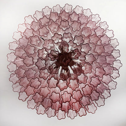 Murano Large Pink Tube Chandelier