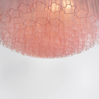 Murano Large Pink Tube Chandelier