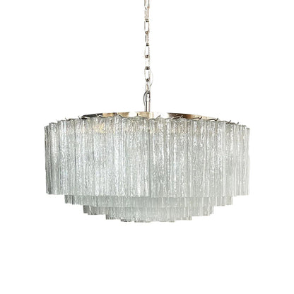 Murano Large Transparent Tube Chandelier