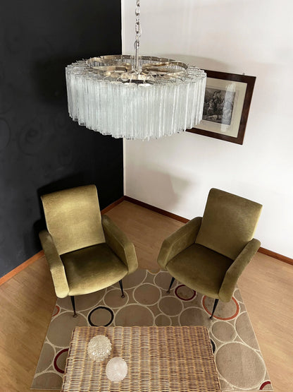 Murano Large Transparent Tube Chandelier