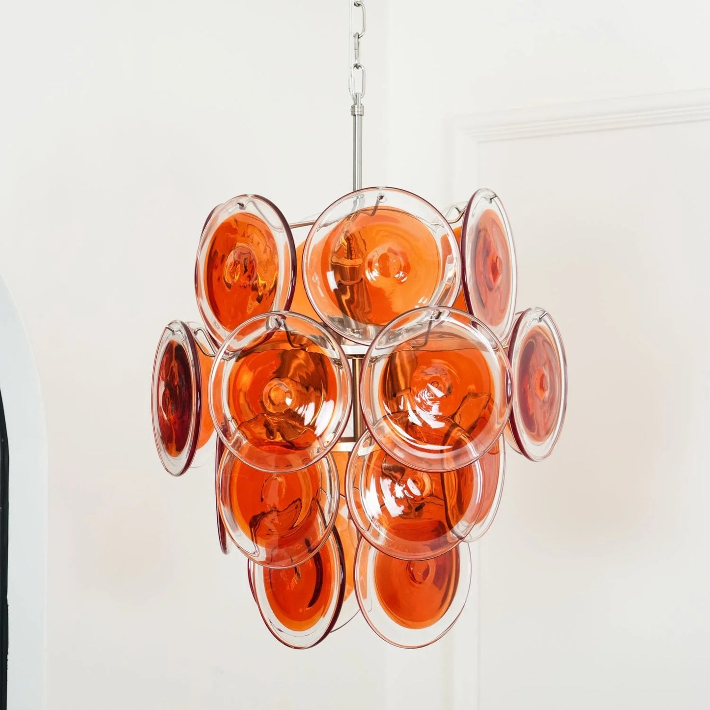 Orange Murano Vistosi Chandelier