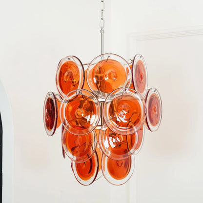 Orange Murano Vistosi Chandelier