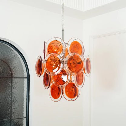 Orange Murano Vistosi Chandelier