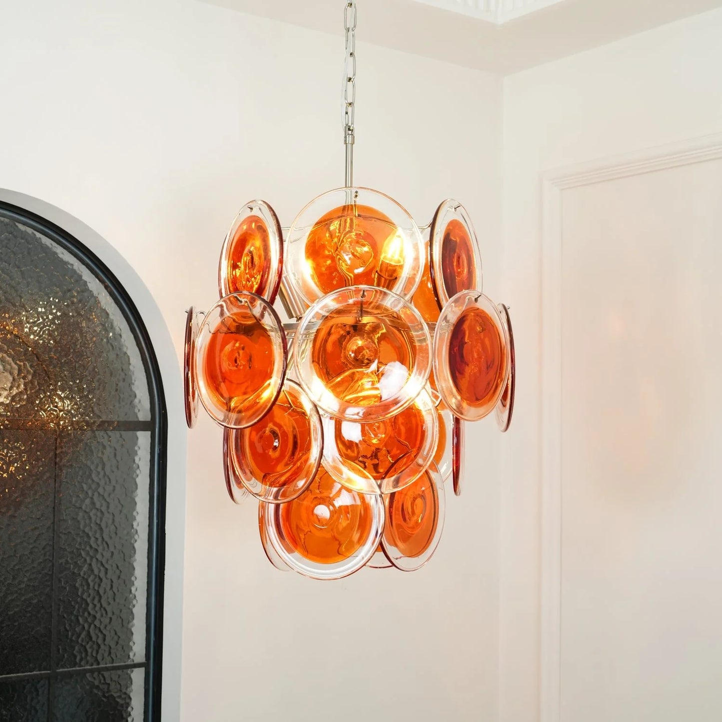 Orange Murano Vistosi Chandelier