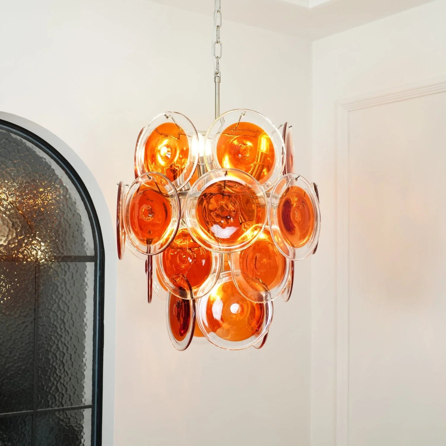 Orange Murano Vistosi Chandelier