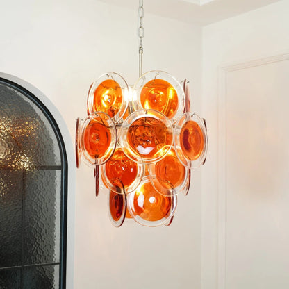 Orange Murano Vistosi Chandelier