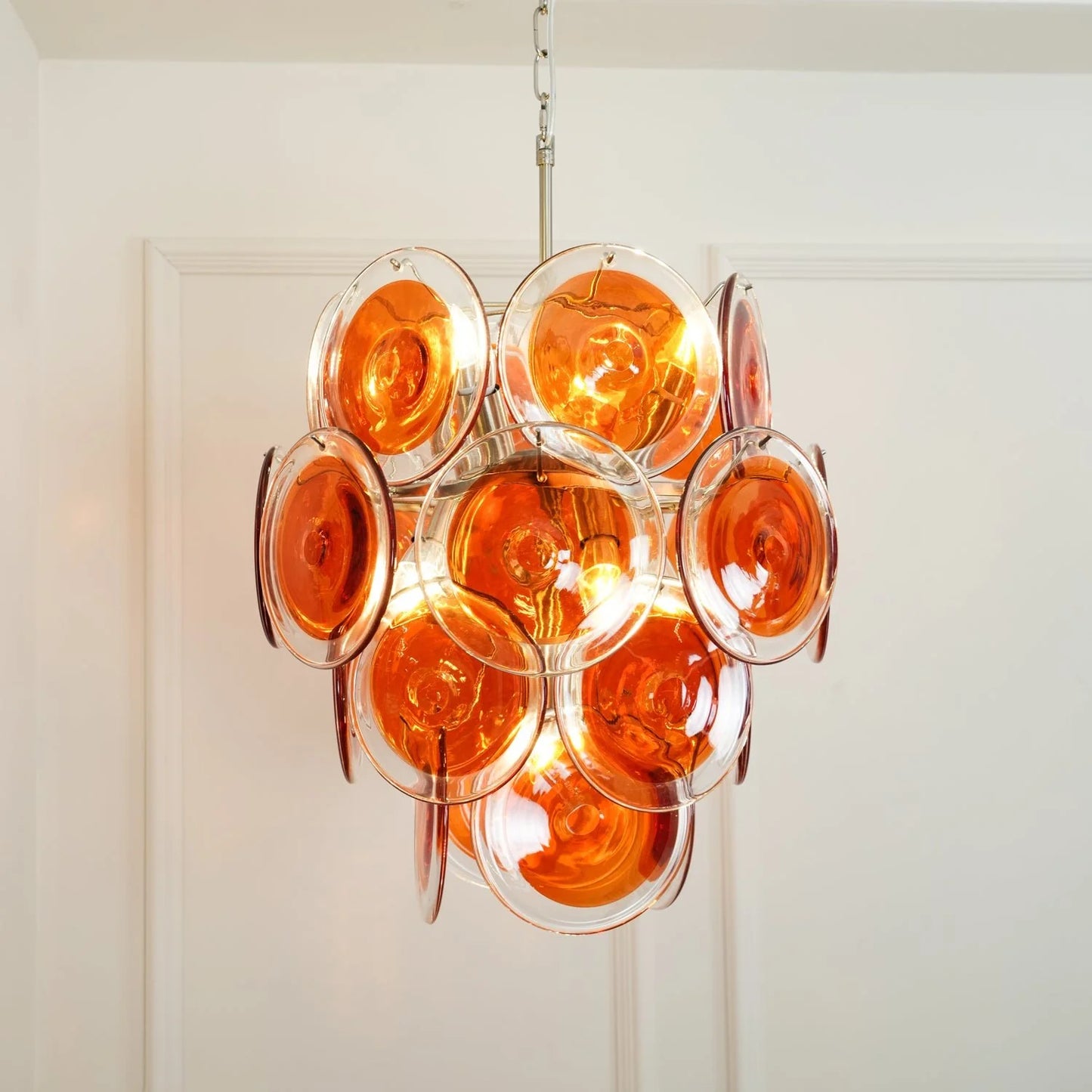 Orange Murano Vistosi Chandelier