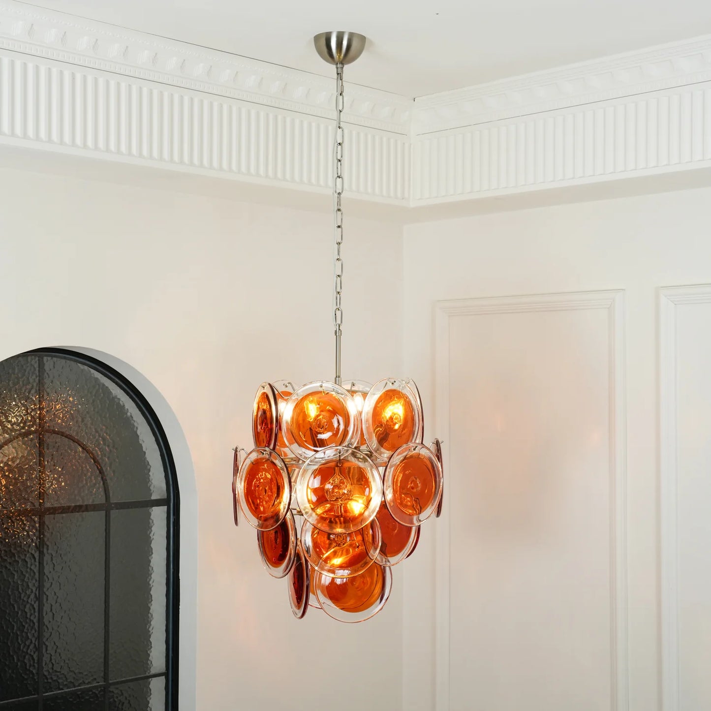 Orange Murano Vistosi Chandelier