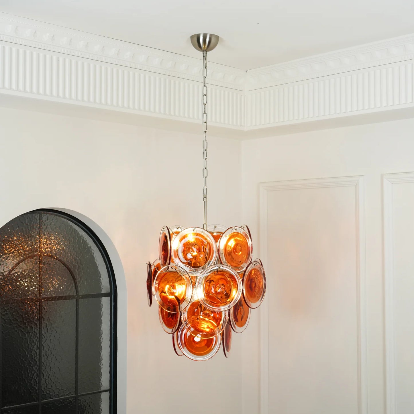 Orange Murano Vistosi Chandelier