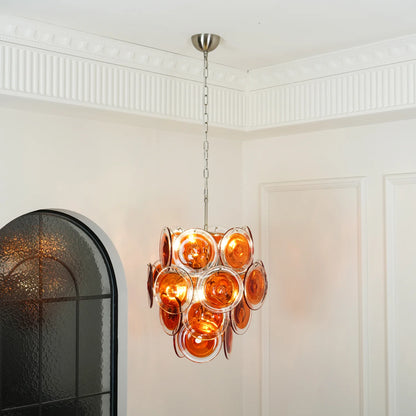 Orange Murano Vistosi Chandelier