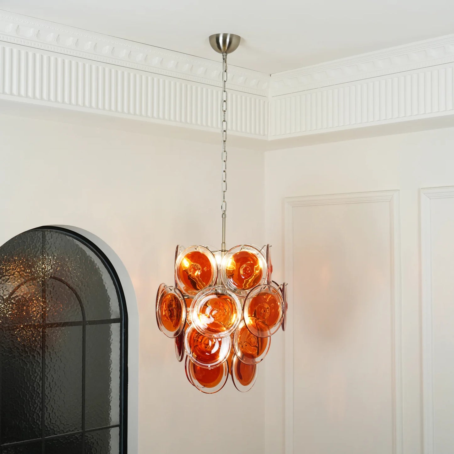 Orange Murano Vistosi Chandelier