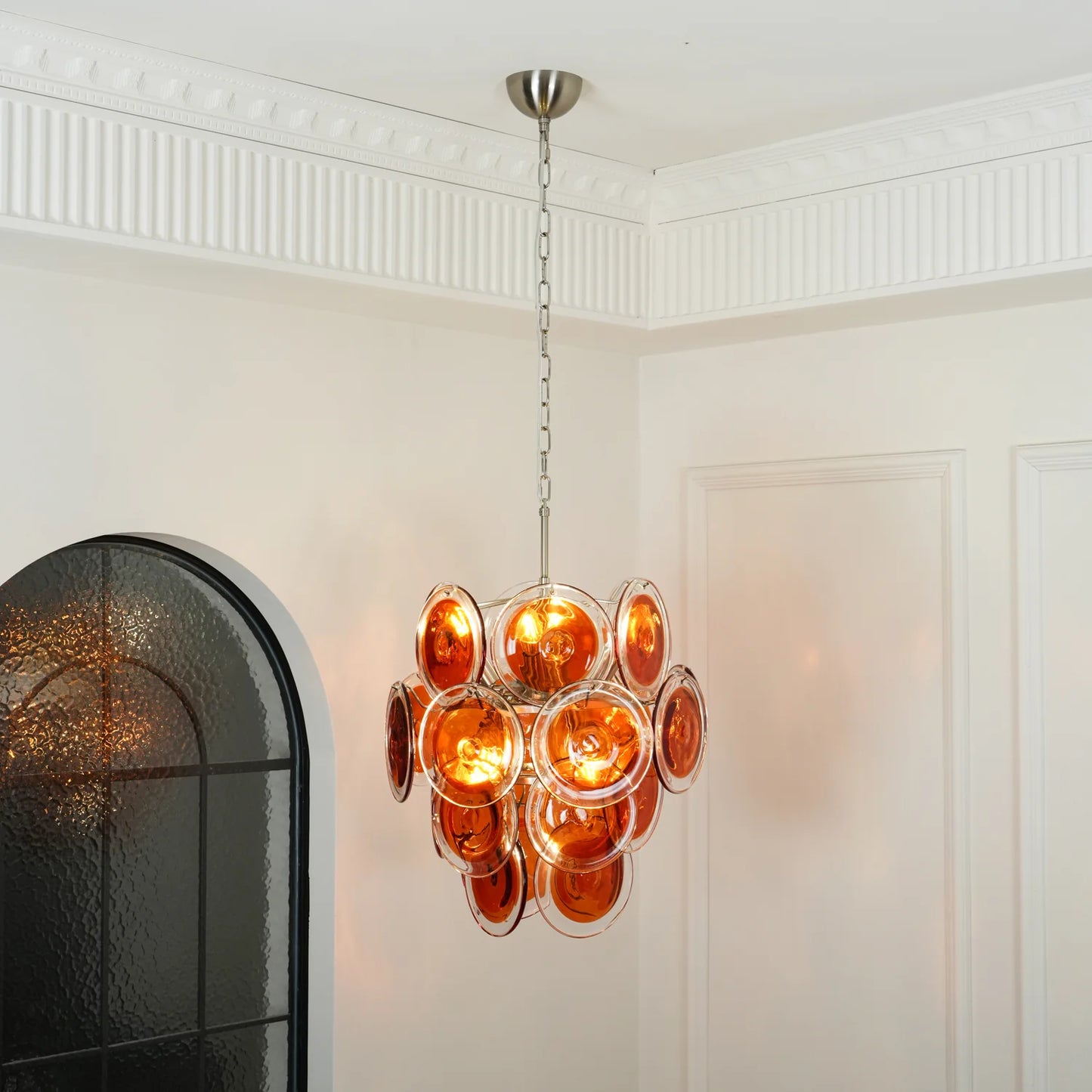 Orange Murano Vistosi Chandelier