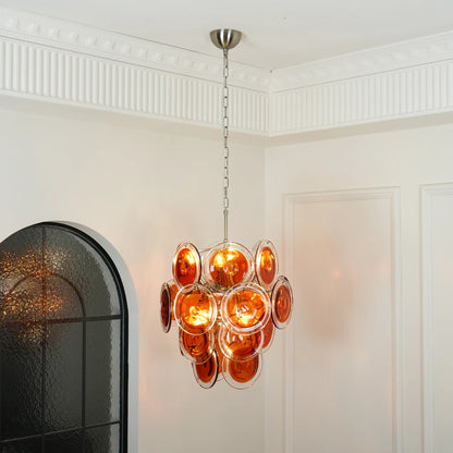 Orange Murano Vistosi Chandelier