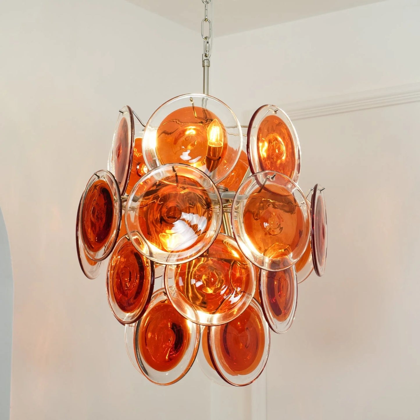Orange Murano Vistosi Chandelier