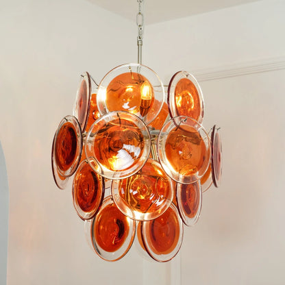 Orange Murano Vistosi Chandelier