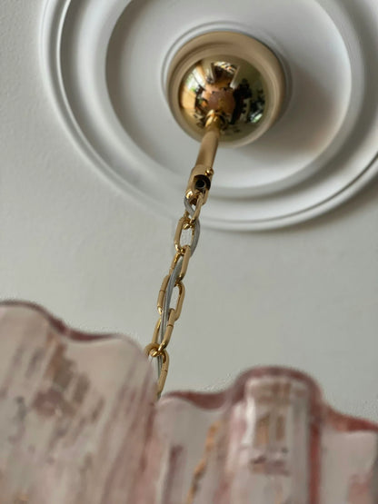 Murano Pink Tubes Chandelier