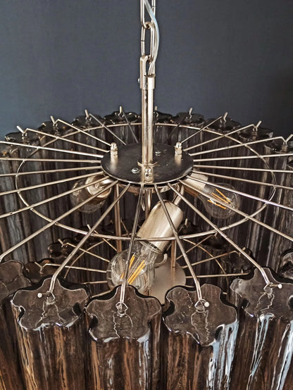 Murano Smoked Tubes Chandelier