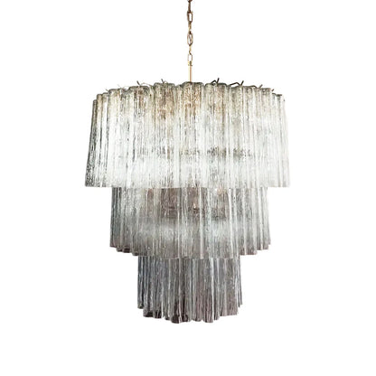 Murano Transparent Tubes Chandelier