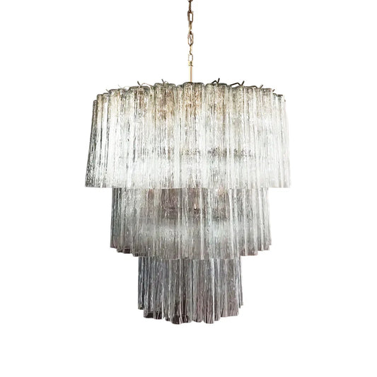 Murano Transparent Tubes Chandelier