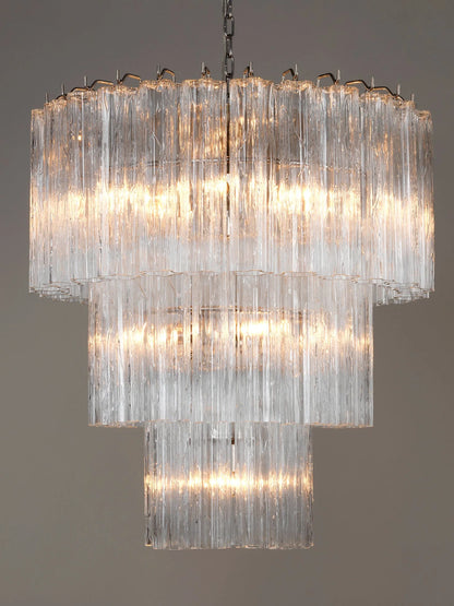 Murano Transparent Tubes Chandelier