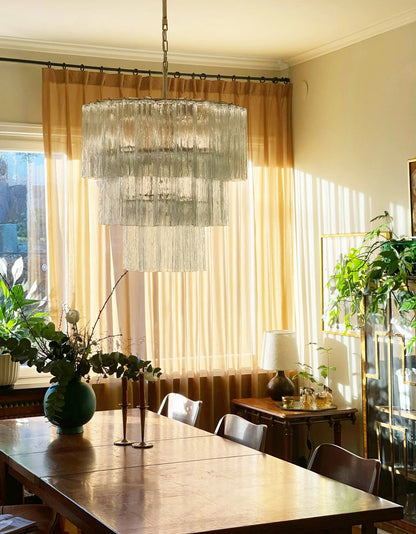 Murano Transparent Tubes Chandelier