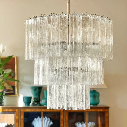 Murano Transparent Tubes Chandelier