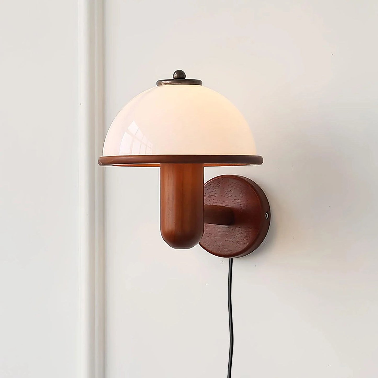 Mushroom Wood Wall Lamp