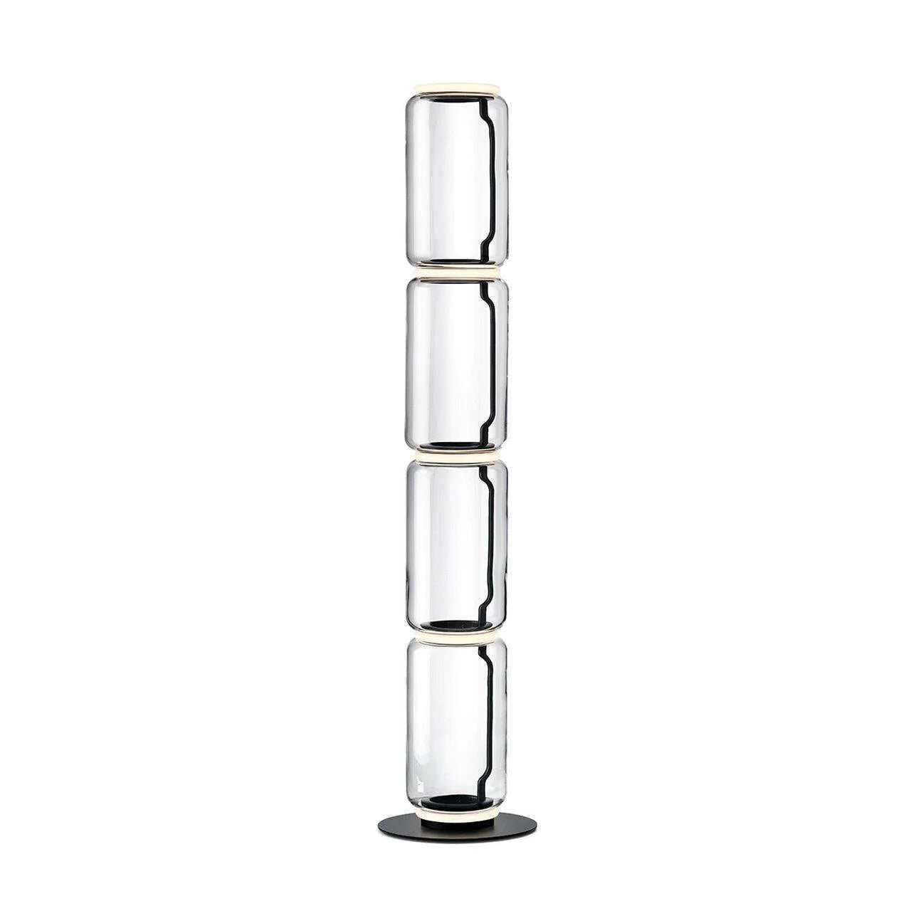 Bamboo Glass Floor Lamp