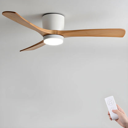 Nordic Wooden Ceiling Fan Light