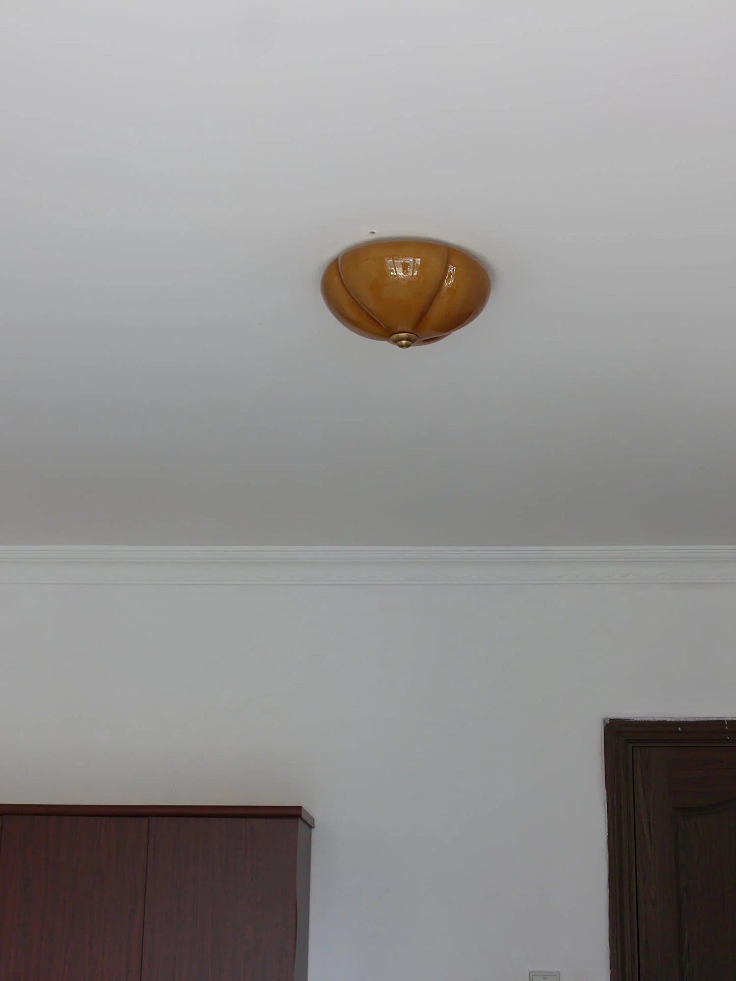 Orange Mushroom Ceiling Lamp
