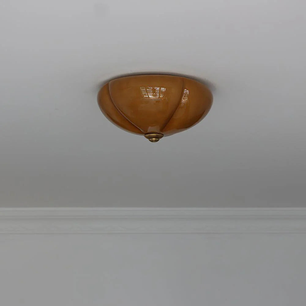 Orange Mushroom Ceiling Lamp