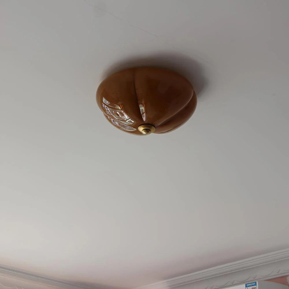 Orange Mushroom Ceiling Lamp