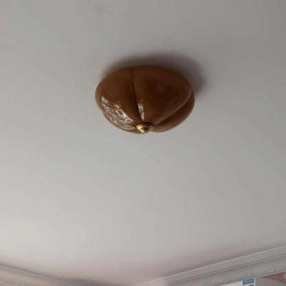 Orange Mushroom Ceiling Lamp