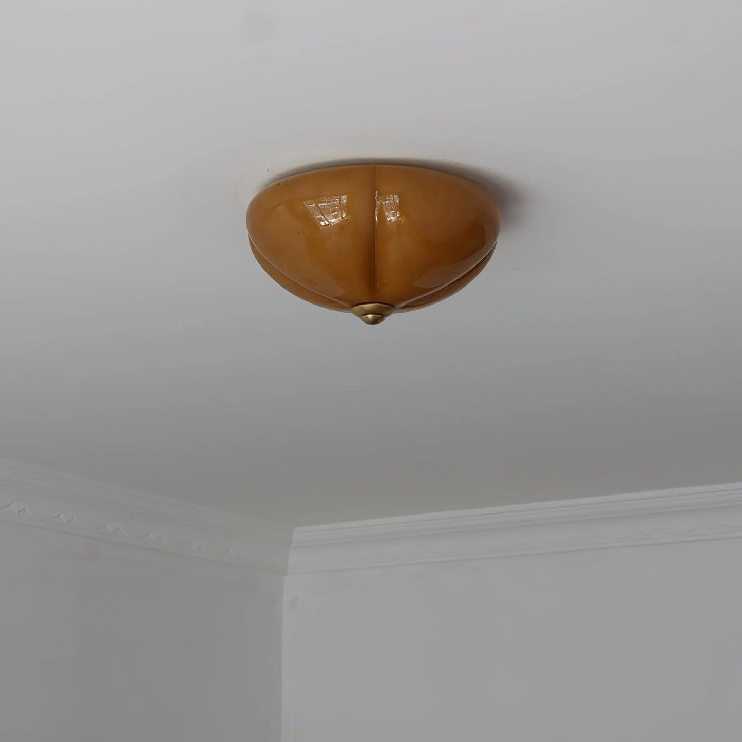 Orange Mushroom Ceiling Lamp