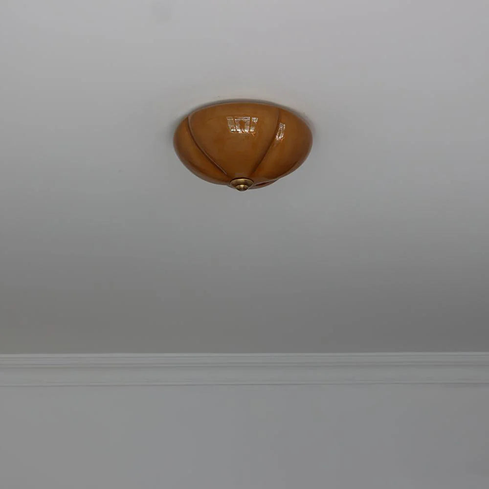Orange Mushroom Ceiling Lamp