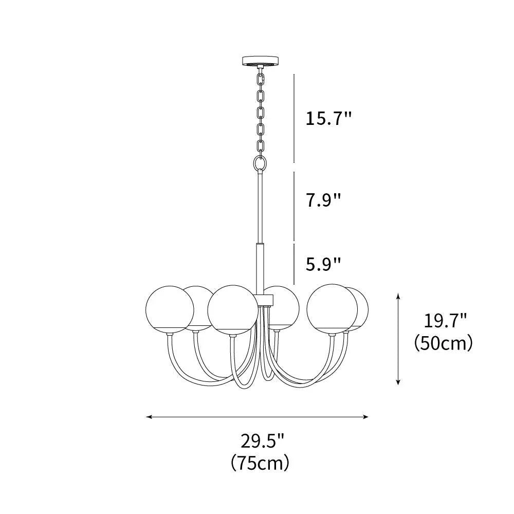 Orillia Glass Chandelier