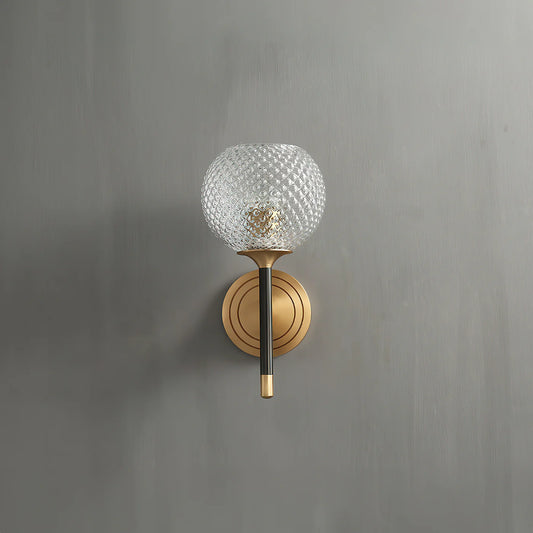 Orrefors Ball Brass Wall Lamp