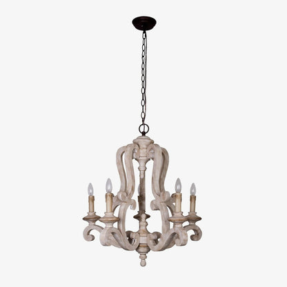 Parrotuncle Wooden Candle Chandelier