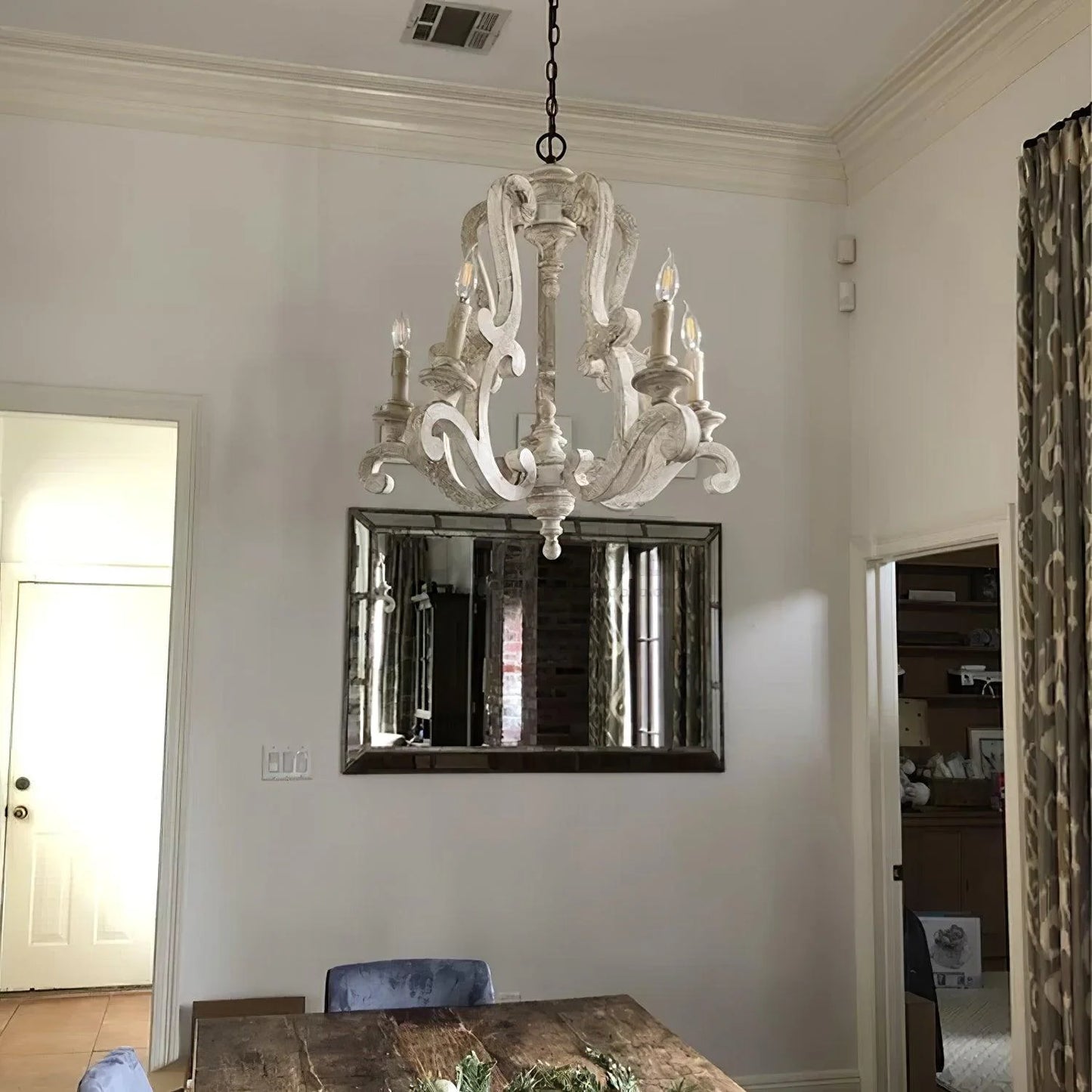 Parrotuncle Wooden Candle Chandelier