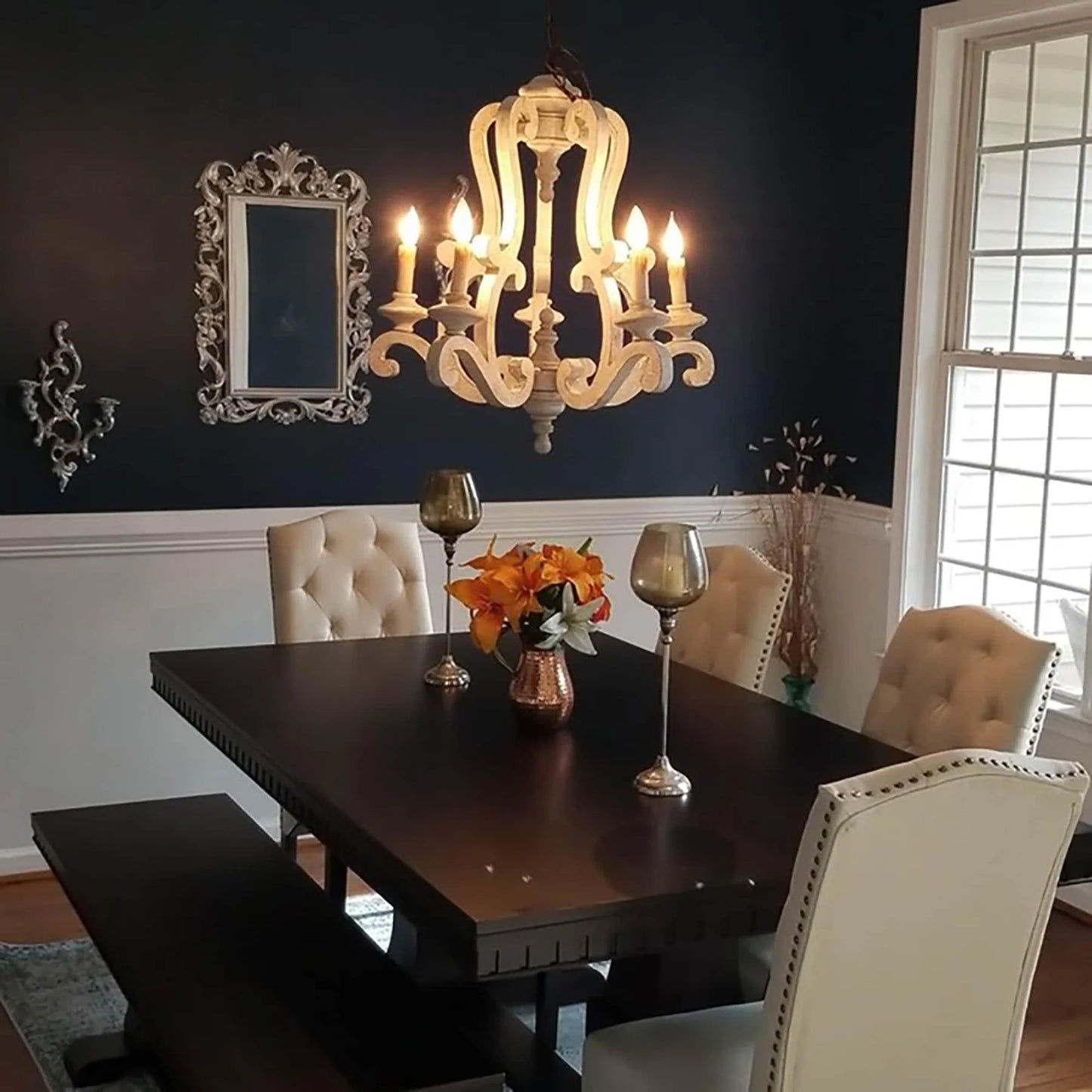 Parrotuncle Wooden Candle Chandelier