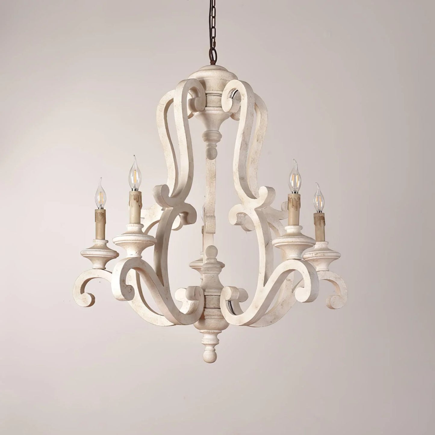 Parrotuncle Wooden Candle Chandelier