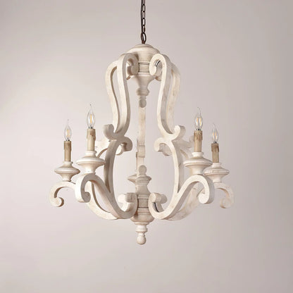 Parrotuncle Wooden Candle Chandelier