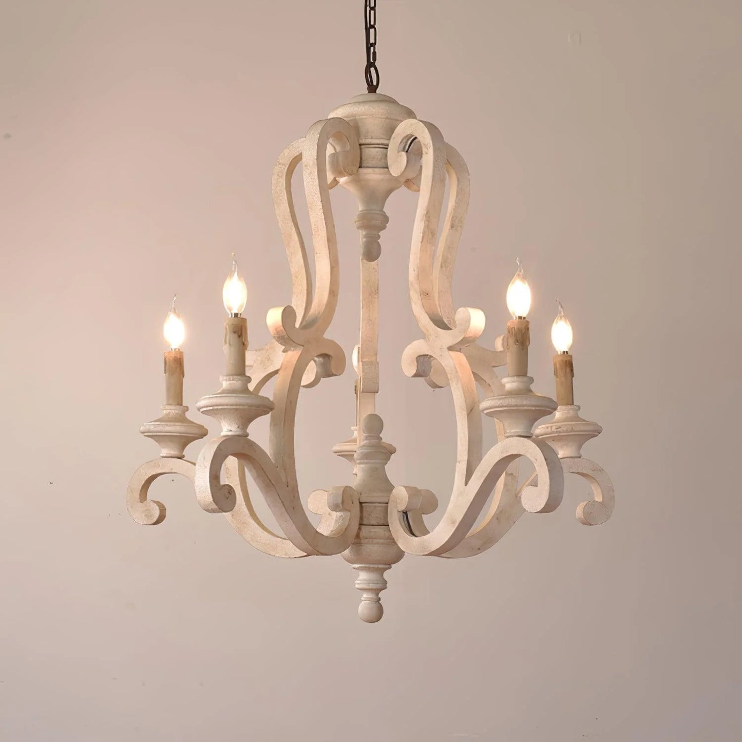 Parrotuncle Wooden Candle Chandelier