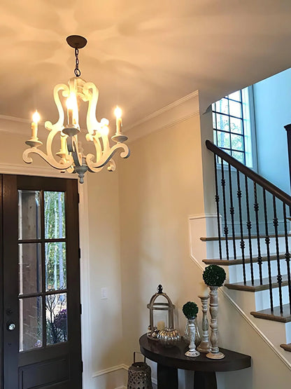 Parrotuncle Wooden Candle Chandelier