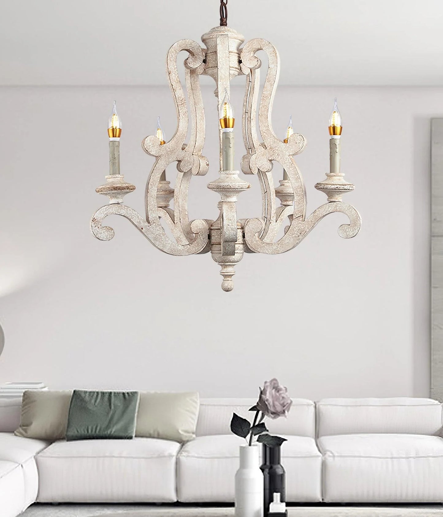 Parrotuncle Wooden Candle Chandelier