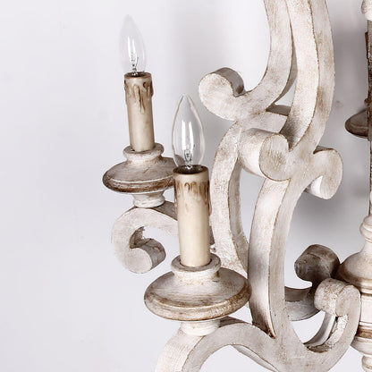 Parrotuncle Wooden Candle Chandelier