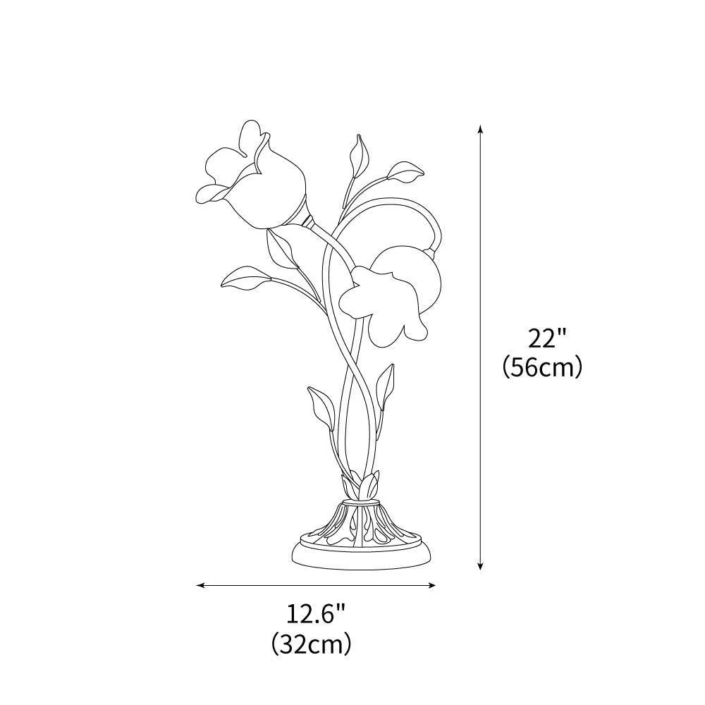 Pastoral Floral Table Lamp