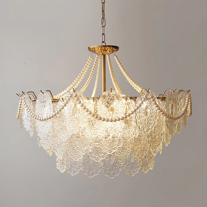 Pearls Glass Chandelier