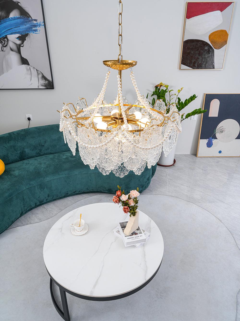Pearls Glass Chandelier