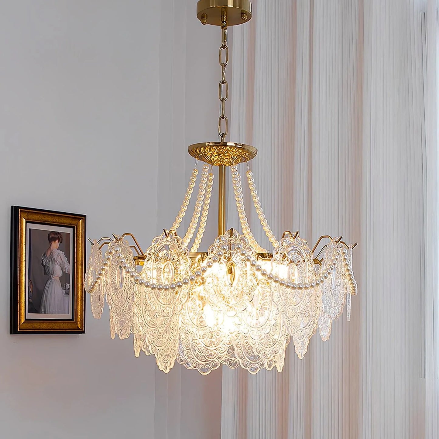 Pearls Glass Chandelier